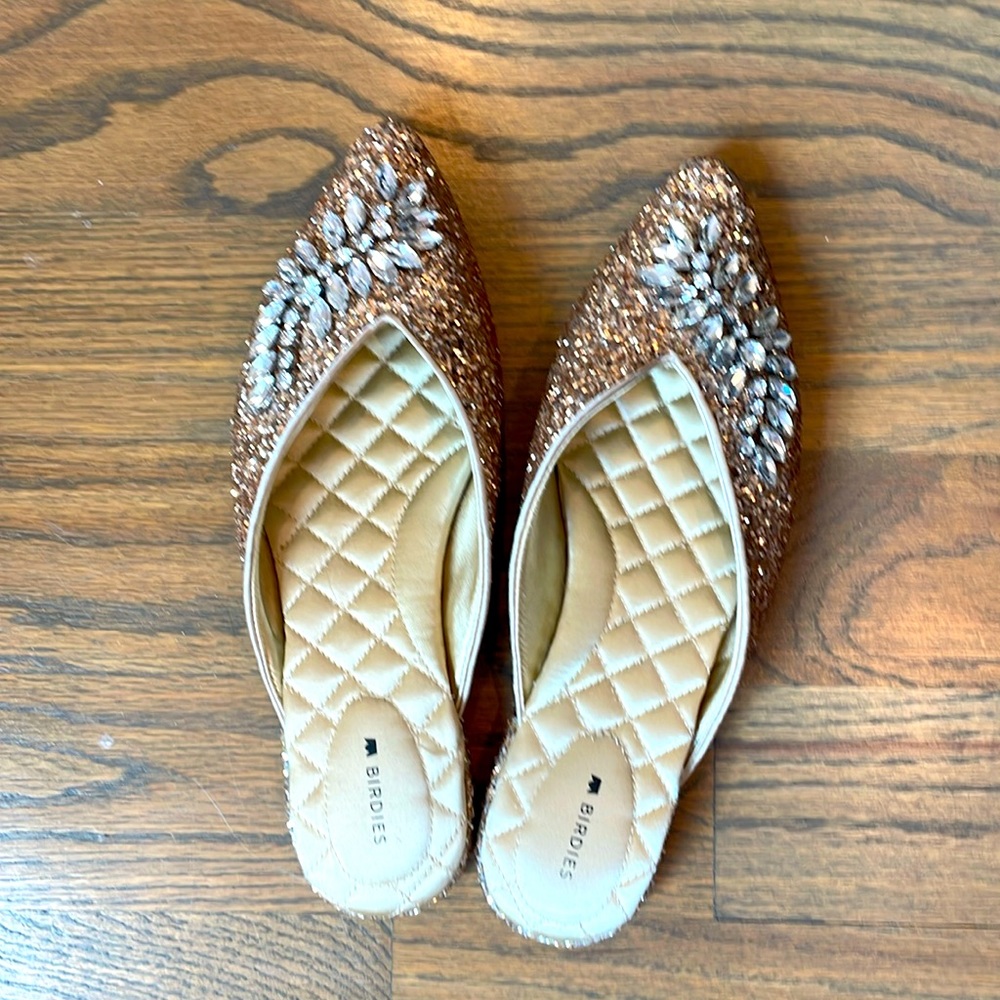 Birdies THE SWAN in Jeweled Gold Sparkle